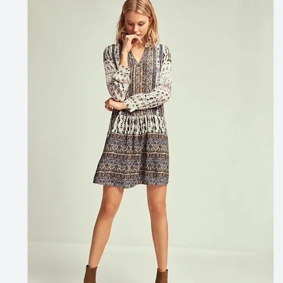 Anthropologie Tiny petites Mollie tunic boho dress size small petite - Picture 5 of 11
